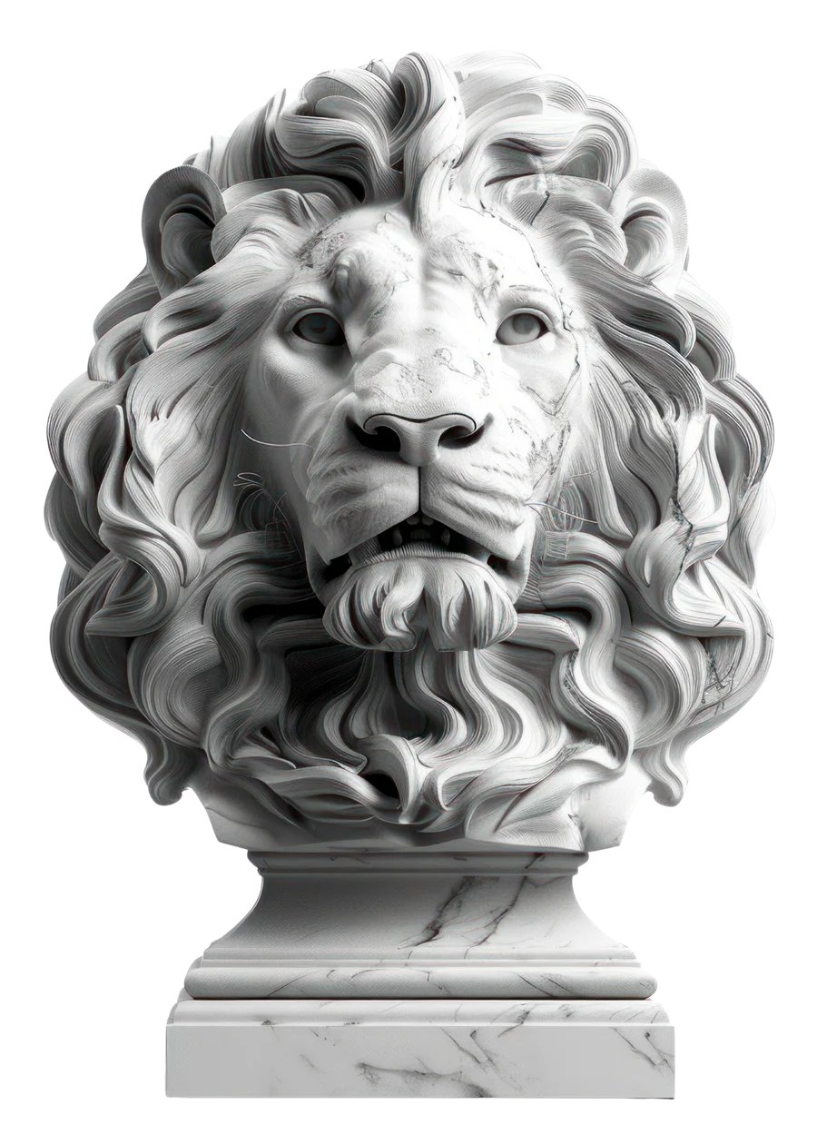 lion head statue
